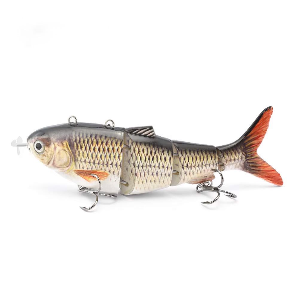 Rechargeable 130mm 42g Automatic Swimming Electronic Fish Lure Bait Smart Plastic Bait for Bottom Fishing