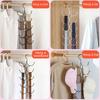 Полка для хранения шарфов, подвесные мульти-крючки, большая вместимость, противоскользящая, отличная несущая способность, нержавеющий шкаф, чулки, леггинсы, органайзер, вешалка для штанов для йоги