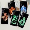 Anime Genshin Impact Clear Case For Samsung Galaxy S22 S20 FE S21 S10 S9 Plus Note 20 Ultra 10 Lite Soft TPU Phone Shell