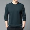 Trendy Korean Style Sweatshirt for Men In Spring and Autumn Thin Round Neck Long-sleeved T-shirt Bottoming Solid Color Top
