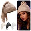 Versatile Dreadlocks Hat Solid Color Beanie Cap Cozy Winter Knitted Hats  Unisex