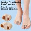 Toe Straightener Anti-Slip Double Ring Toe Separator for Overlapping Toes & Hallux Valgus Relieve Foot Pain Orthopedic Bunion Corrector