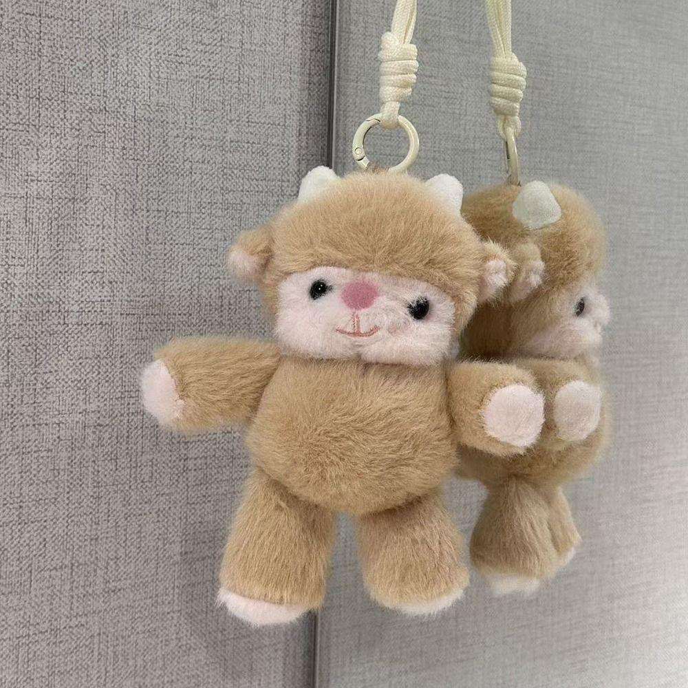 Shake Feature Plush Keychain Wiggly Design Stuffed Keychain Charming Plush Keyring Bag Decoration