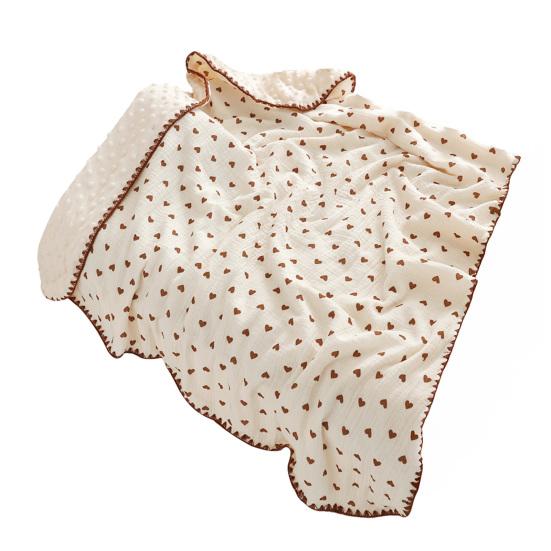 Детское одеяло Мягкое Двухслойное Дизайн с Принтом Одеяло для Сна Ткань Легкого Ухода Одеяло для Новорожденного