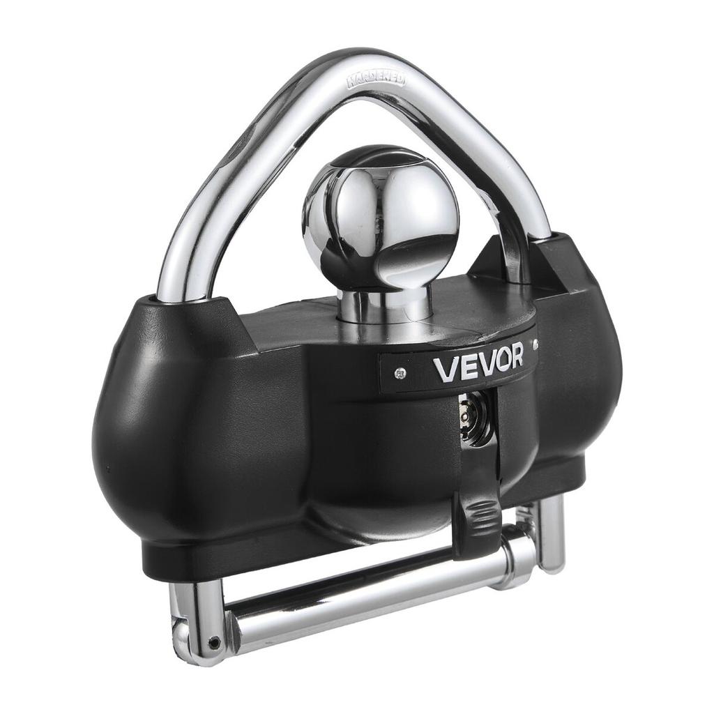 Trailer Hitch Lock, Fits for 46 mm, 50.8 mm, 58.7 mm Couplers, Heavy-Duty Anti-Theft Trailer Ball Lock with 3 Keys, Prying-Resistant, Adjustable