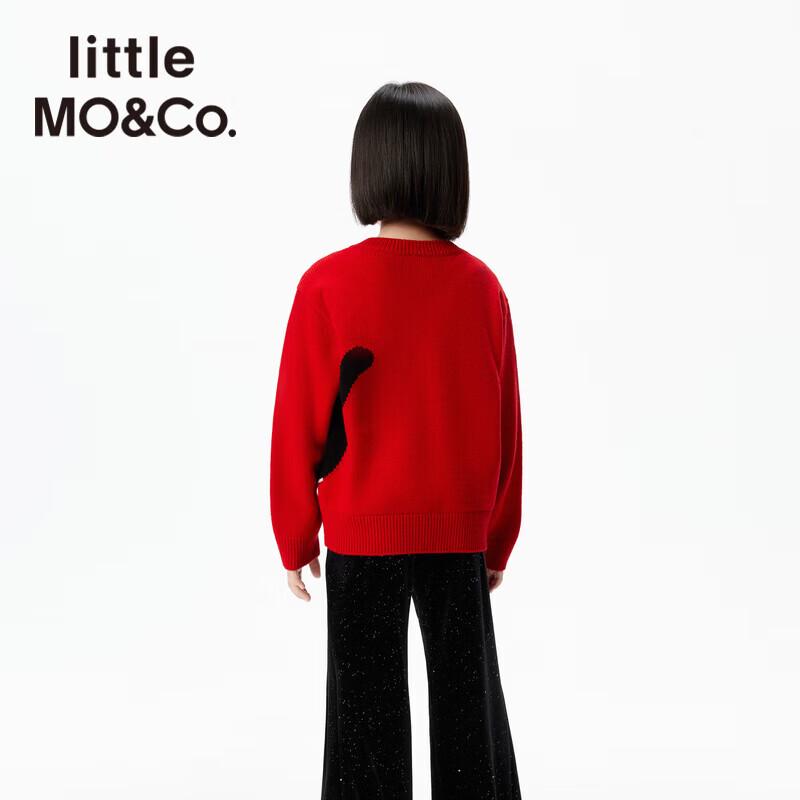 Little MO&Co. Детский пуловер с принтом кошек