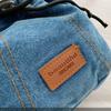 Vintage Denim Canvas Bag Large Capacity Jeans Shoulder Bag Casual Drawstring Crossbody Bag  Outdoor