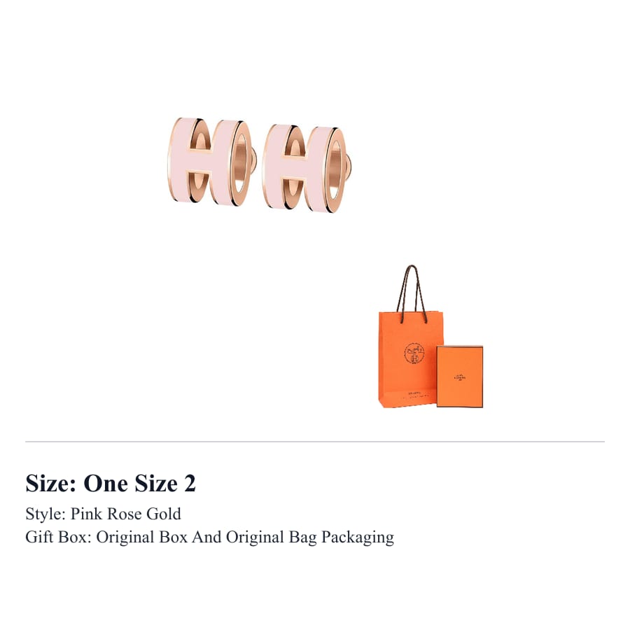 HERMES POP H Earrings Women's Rose Gold H608002FO85
