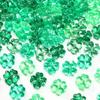 Non-Toxic 30/50Pcs Green Acrylic Lucky Leaf Ornaments St Patricks Day Shamrock Decor Vase Filler Table Scatter