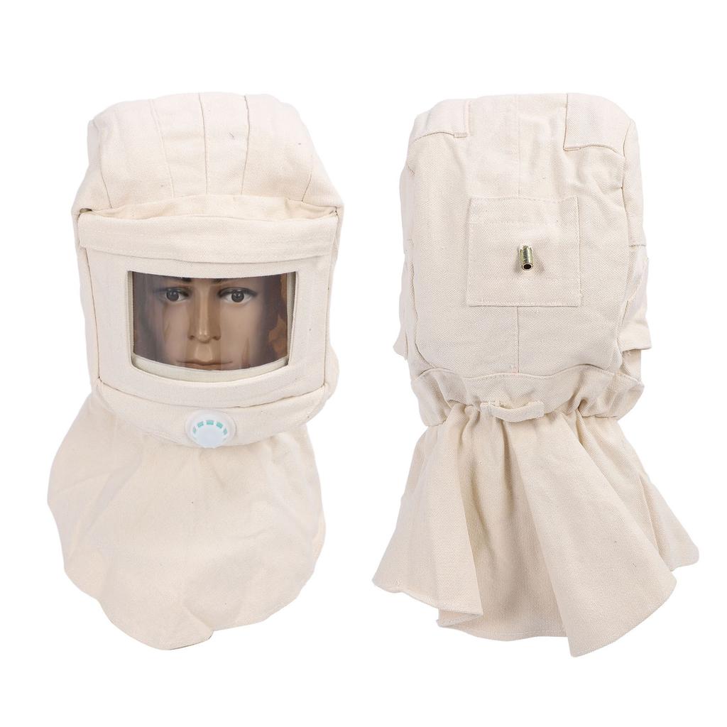 Вентилируемый капюшон для пескоструйной обработки, парусиновый ветрозащитный чехол для пескоструйной обработки лица для полировки, покраски