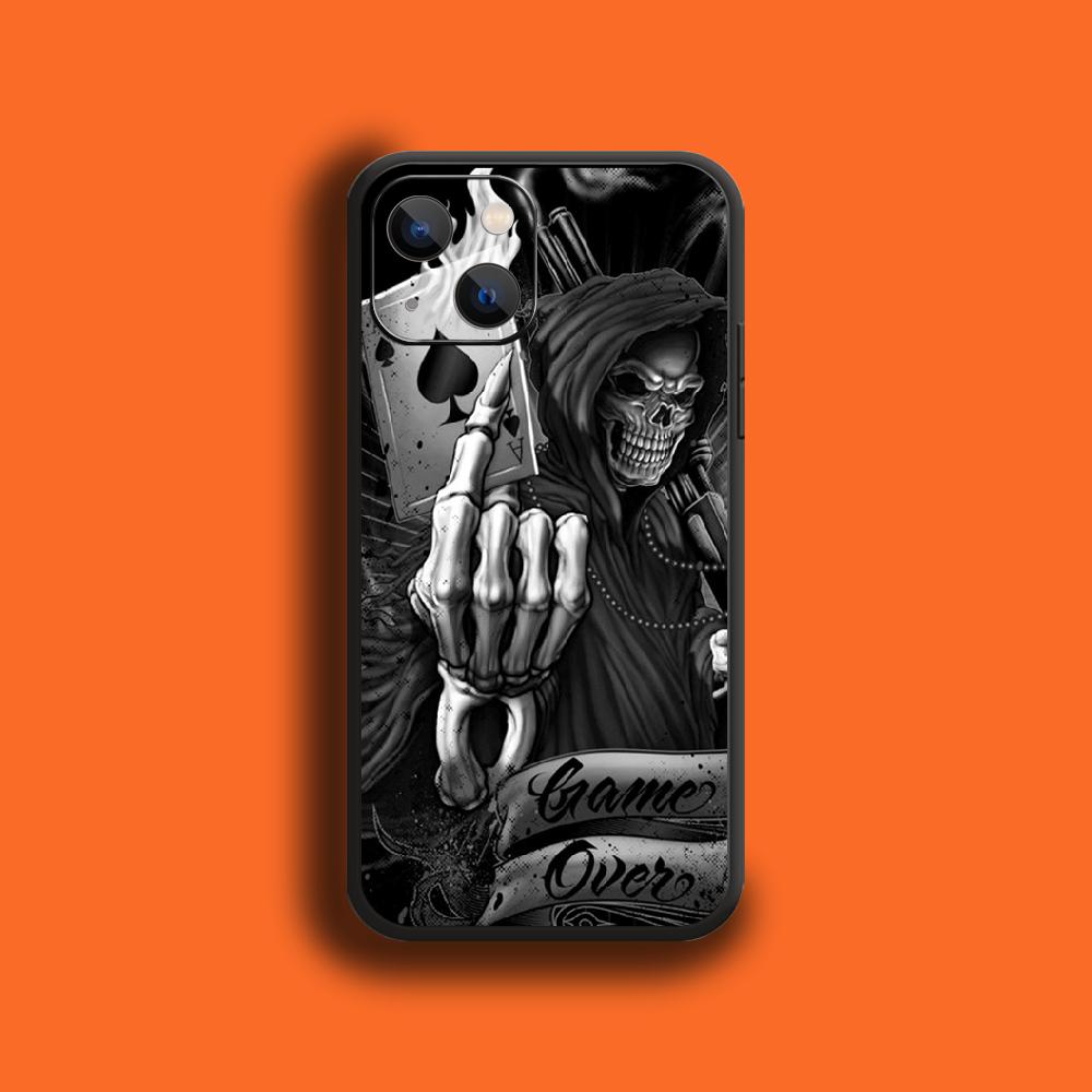 Чехол для телефона с изображением черепа и скелета ужасов для iPhone Samsung Galaxy Redmi Xiaomi Oppo OnePlus Note SA 7 8 9 10 11 12 13 14 20 21 22 23 53 54 Pro Ultra