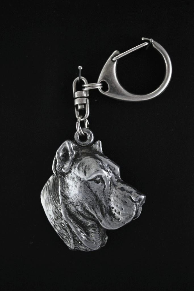 Presa Canario, Dog Kanaryjski - Posrebrzany Brelok Do Kluczy Z Psem, Ozdoba Torebki, Zawieszka Do Plecaka Marki Art-Dog