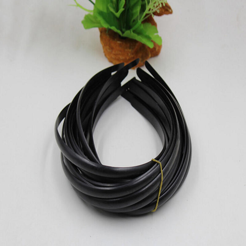 10 шт. 12 мм пустые однотонные пластиковые ободки для волос, аксессуар для DIY