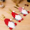 1/2pc Christmas Cutlery Holders Santa Claus Shaped Fork Knife Holder Bag Tableware Pocket Xmas Party Dinner Table Decoration