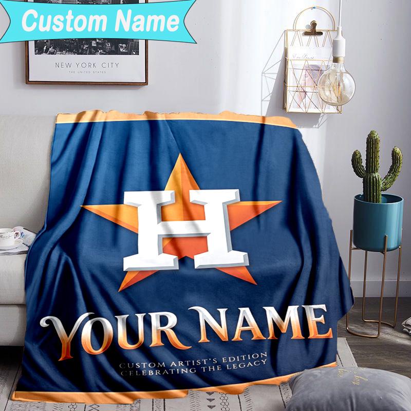 Custom Name Blanket Houston basketball Graffiti Art Blanket Bedding Blanket for Travel, Camping, Living Rooms, Offices, Sofas, Fan Christmas gift