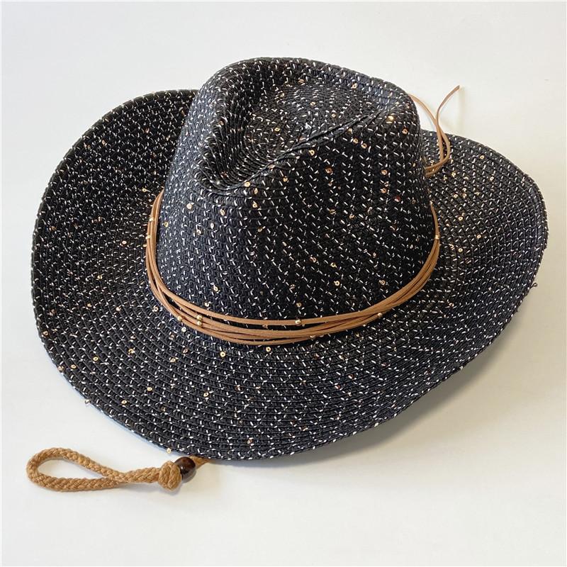 New western cowboy hats for men and women can take summer vacation travel sunscreen sun hat retro sun hat knight hat