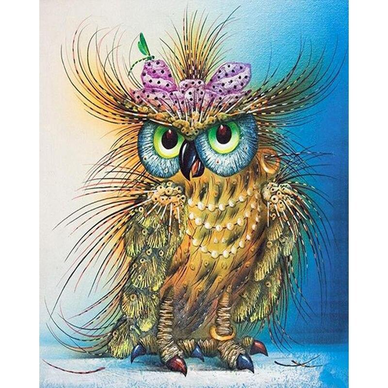 5D Diamond Mosaic Owl Needlework DIY Full Sets Diamond Embroidery Animal Picture Of Rhinestones Home Decor