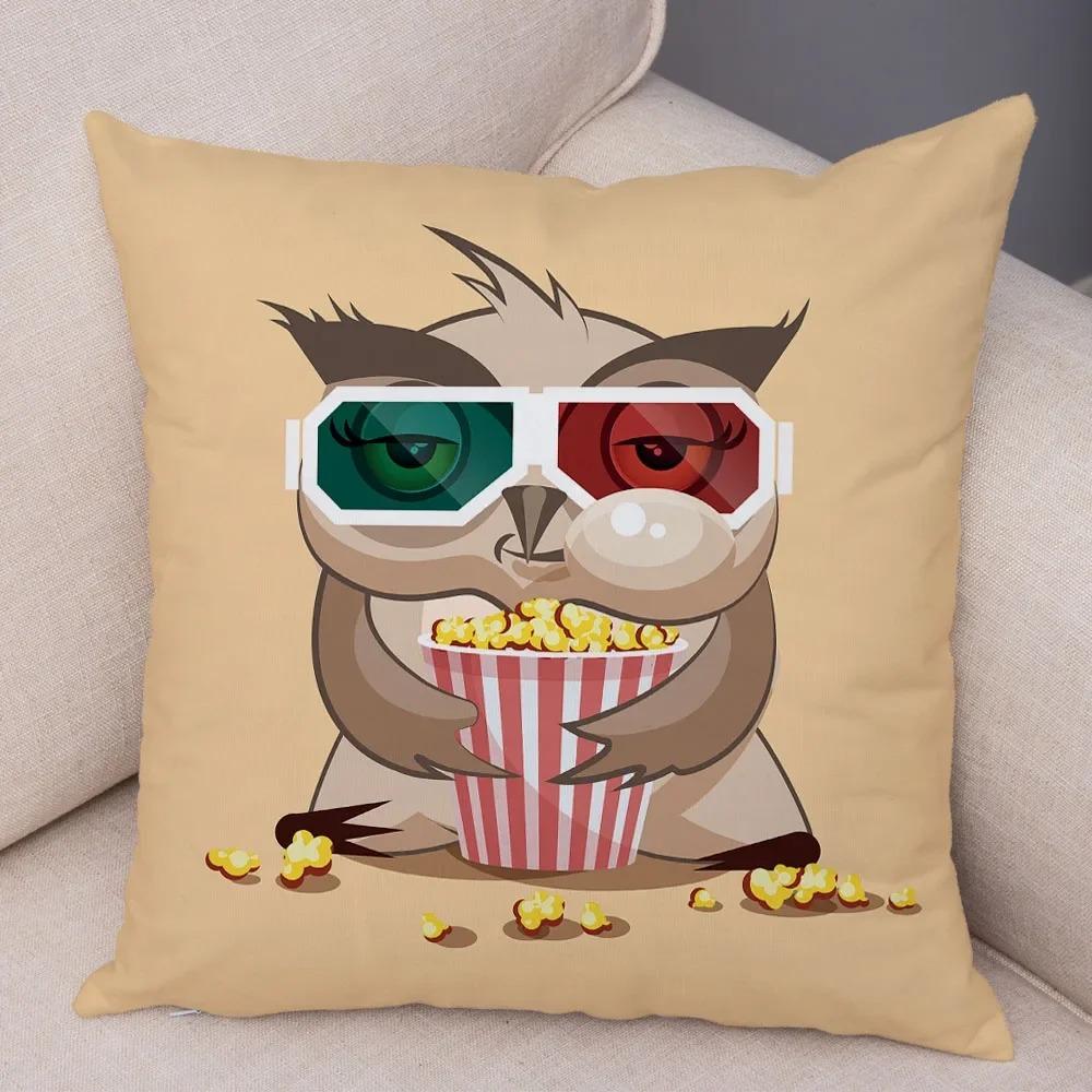 Милая мультяшная сова наволочка для кабинета офисная гостиная домашняя наволочка украшения для автомобиля