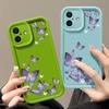 Ударопрочный чехол для телефона TPU с принтом фиолетовой бабочки для iPhone 16 Pro 15 Pro Max 14 Plus 13 12 11 XR XS 8 7 с мягкой защитой линз, матовая задняя крышка