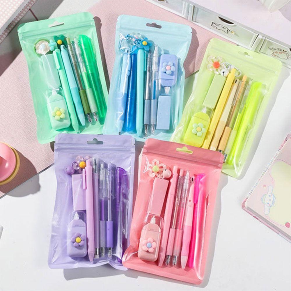 8-in-1 Gel Pen Macaron Color Highlighter Durable Correction Tape  Back To School