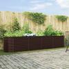 Raised Bed Brown 400 x 80 x 81 cm Steel