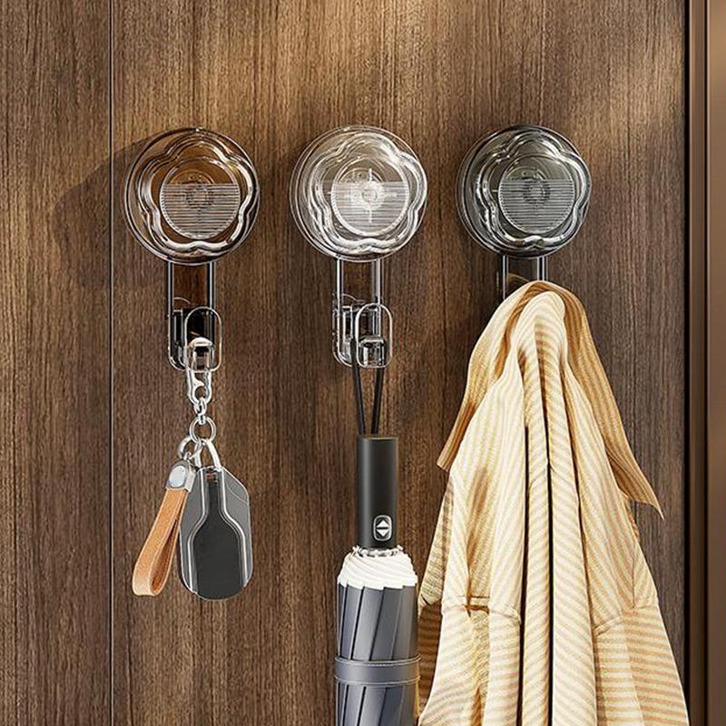 Модные крючки-присоски в форме цветка, вакуумные, многоразовые, для душа, сверхпрочные, крючок для одежды, не оставляющий следов