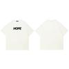 2026 Hot Sale Men Women Minimal Blur HOPE Letter Graphic T Shirt Simple Text Print Unisex Cotton Crew Neck Short Sleeve Casual Street Oversized Tee