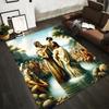 Baptism Scene Religious Art Rug Non-slip rug suitable for living room and bedroom sofas.