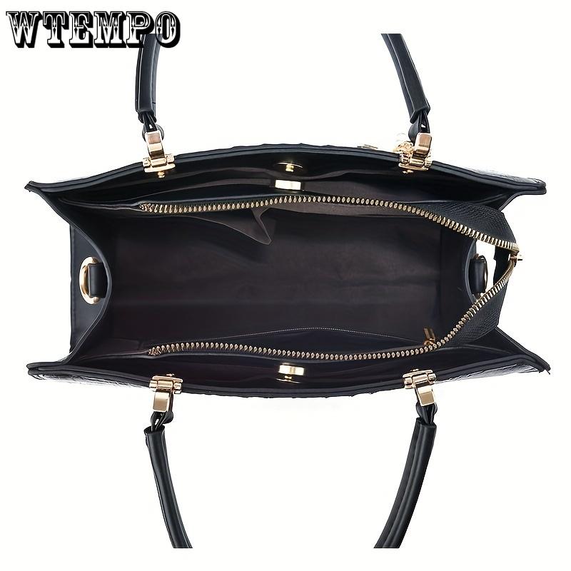 Новая сумка с рисунком крокодила, высокое качество и большая вместимость, подарок для мамы, сумка через плечо, сумка-тоут