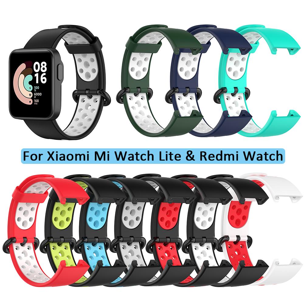 Double Color Sport Bracelet Silicone Strap Watchband Replacement