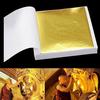 100 Pcs/set Gold Color Leaf Sheets for Art Crafts Design Gilding Framing Scrap AVE