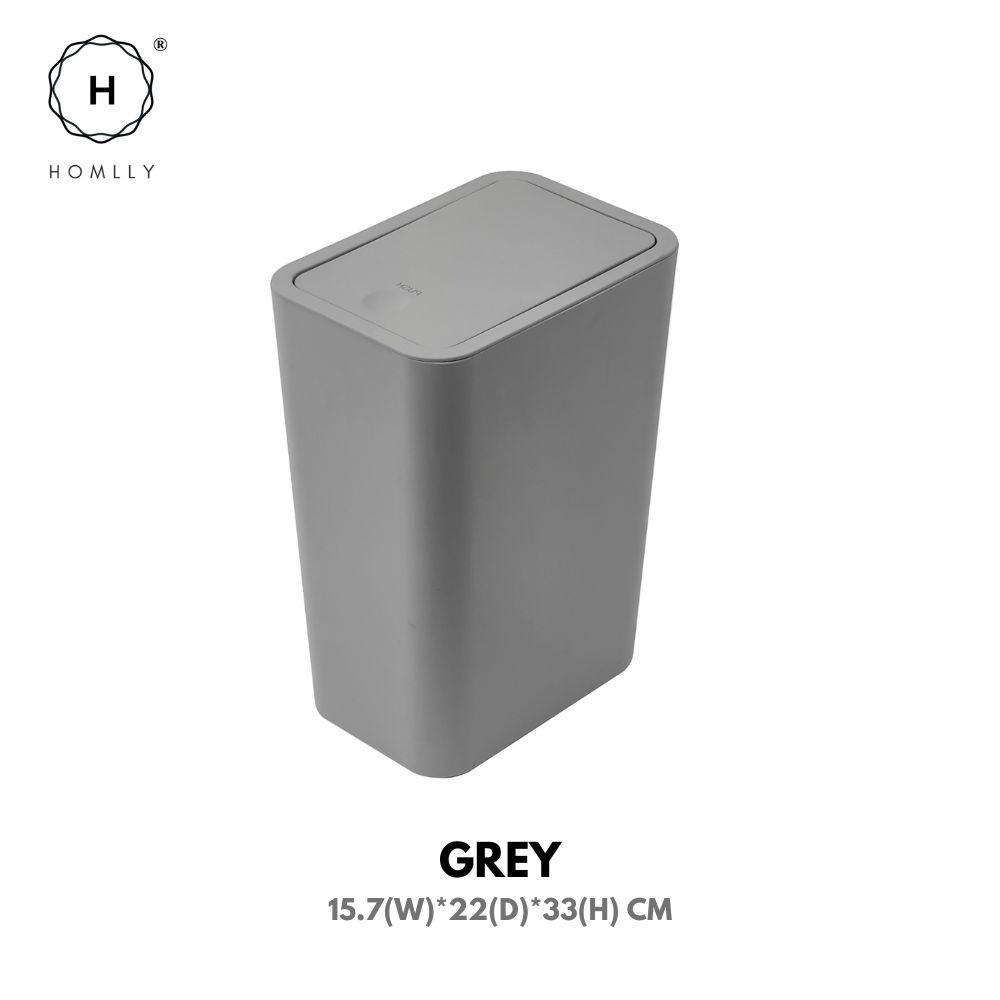 HOMLLY Slim Garbage Rubbish Trash Bin with Pop-Up Lid (3 Colors)