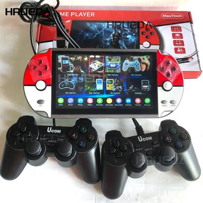 Видеоигра X40, 7-дюймовый HD-экран, игровая консоль в стиле ретро, ​​встроенный портативный игровой плеер емкостью 16 ГБ с двумя контроллерами, игровые приставки