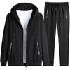 Men's Suit Spring, Autumn and Winter Hooded Long-sleeved Plus Size Two-piece Suit Casual Running Sportswear