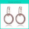 Западный Стильный Модный Геометрический Дизайн Пусеты со Стразами Уникальные Серьги Сплав