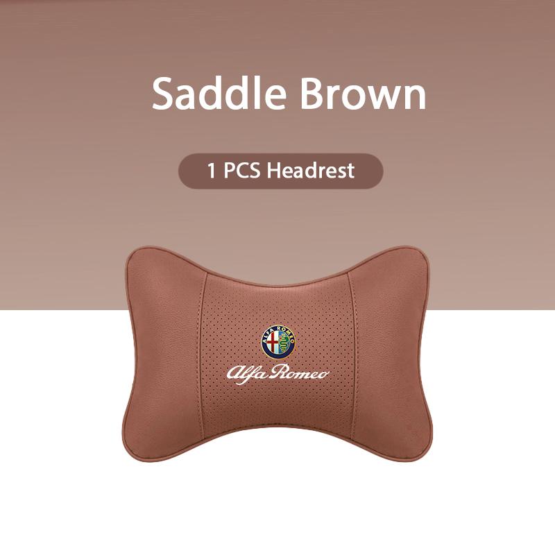 Car Neck Pillows Both Side Pu Leather Headrest Waist Pillow For Alfa Romeo Giulietta Mito 159 Giulia Stelvio 156 147 Tonale IM0