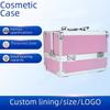 Portable Aluminum Makeup Storage Box with Mirror - Large Capacity, Multi-Layer Tool Box for Professional Makeup Artists