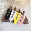 4Pcs Hair Clips Bright Color Seamless Hair Barrette Easy-wearing Decorative Ultra-light Non-slip Acrylic Women Bangs Clips Ornament