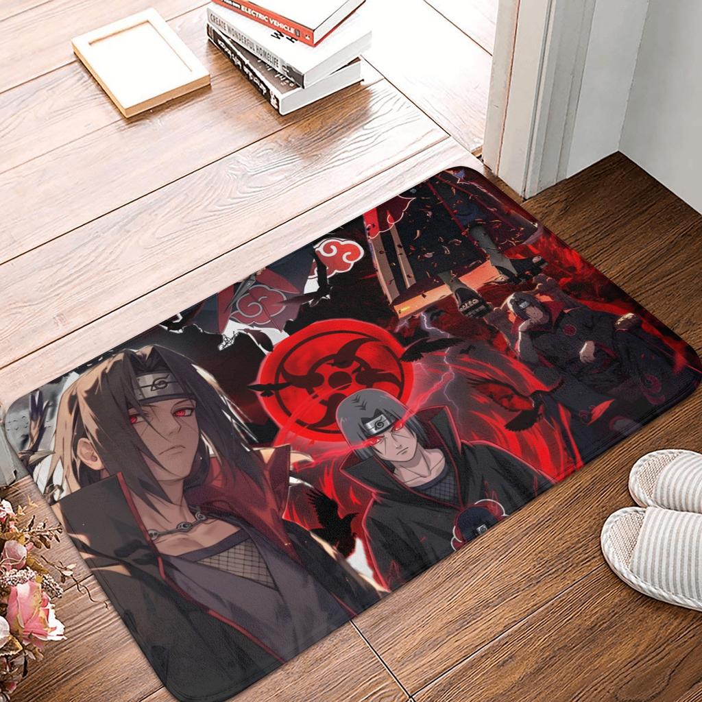 Itachi Uchiha Narutos Anime Doormat Non-Slip Entrance Bathroom Kitchen Floor Door Mats Garden Rug Carpet Footpad