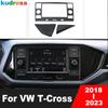 Для Volkswagen VW T-cross Tcross 2018      Стальная Накладка Панели Навигации GPS Автомобиля Декоративная Отделка Аксессуары для Интерьера