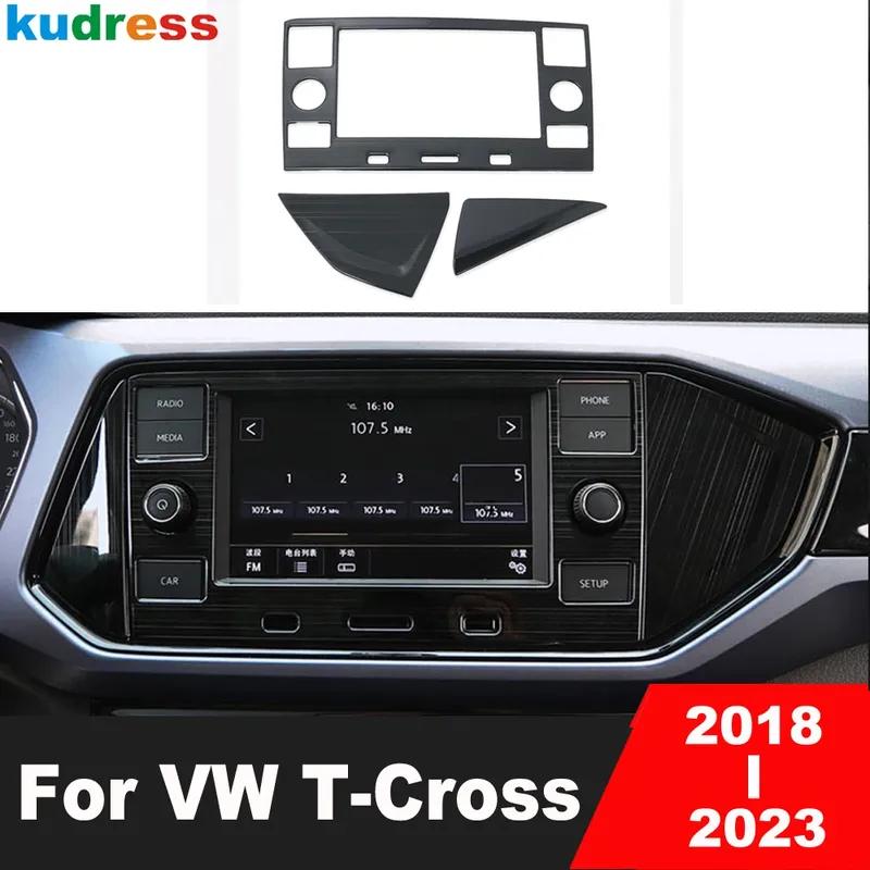 Для Volkswagen VW T-cross Tcross 2018      Стальная Накладка Панели Навигации GPS Автомобиля Декоративная Отделка Аксессуары для Интерьера