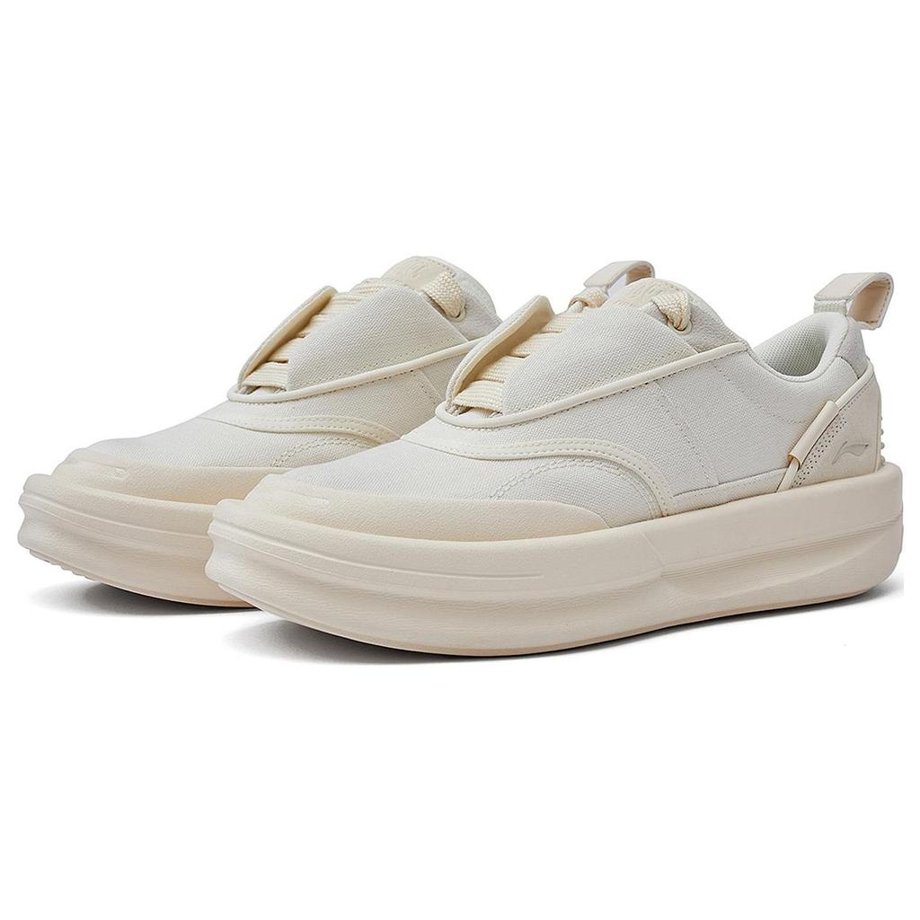 Li Ning X Jackie Chan Collaboration Kung Fu Series Kung Fu Yang Low-Top Skate Shoes Unisex Sneakers Vanilla-White AZGT059-2
