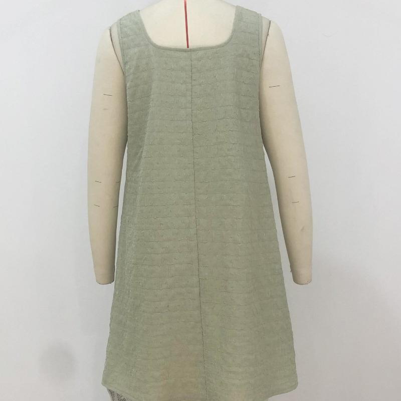 Летнее облегающее платье без рукавов с вырезом и вырезом, женское трапециевидное элегантное повседневное короткое платье, женская мода, свободные простые пляжные женские платья 24257