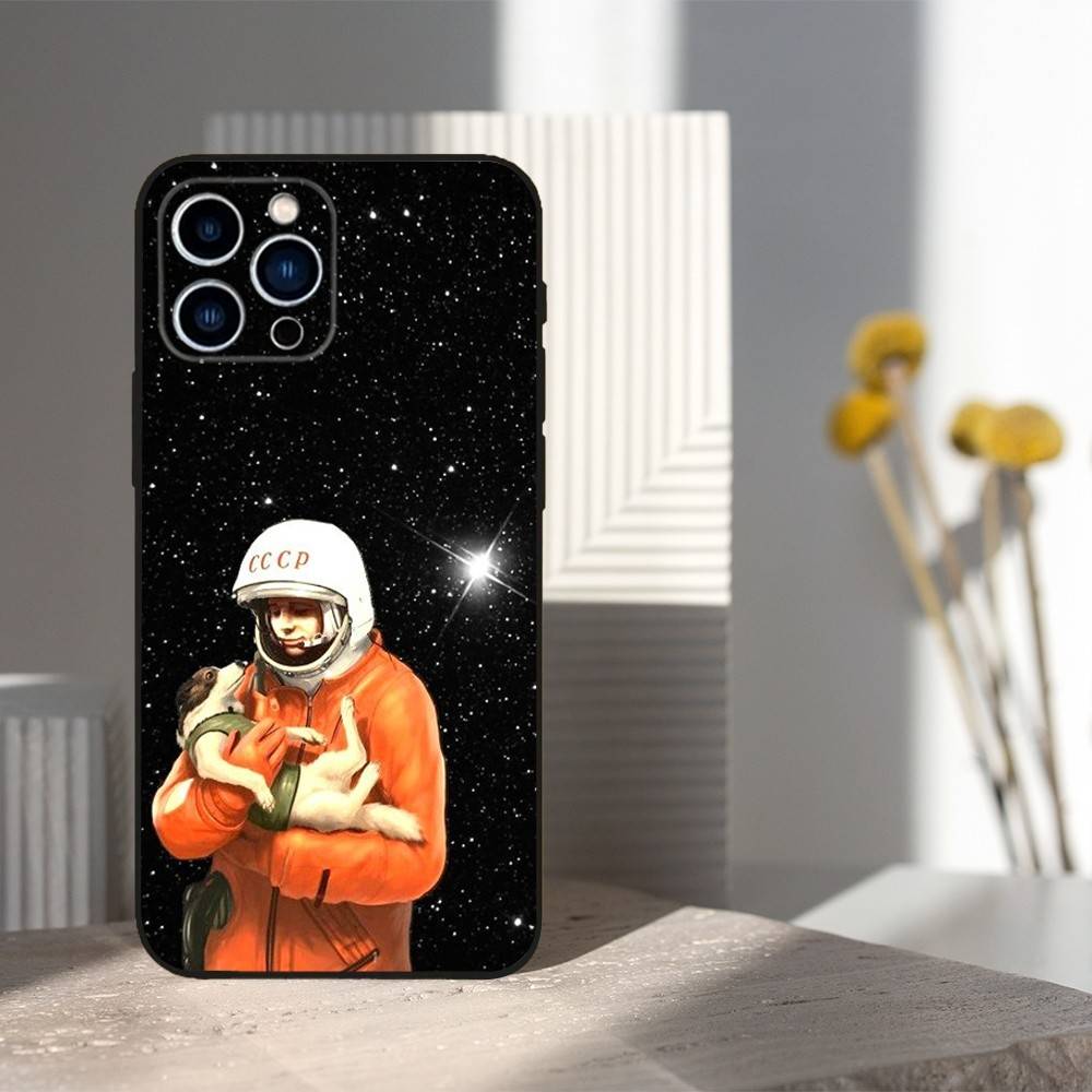 Russian USSR Banner Phone Case For iPhone 16,15,14,13,12,11 Plus,Pro Max,XS,X,XR,SE,Mini,8,7,Soft Silicone Black Cover