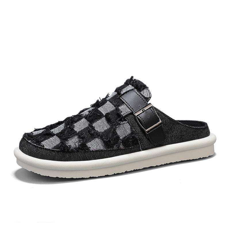 Мужские Модные Повседневные Шлепанцы Летние Уличные Дышащие Обувь для Ходьбы Внутренние Легкие Мягкие С одной Ремешком Домашние Туфли Новые