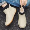 Men's Rain Shoes Short Non-slip Water Boots Fashion Rain Boots Velvet Thermal Rubber Shoes Work Short Water Shoes Wear-resistant
