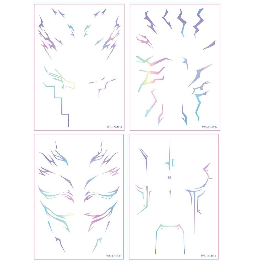 4 temporary tattoos role-playing tattoo decals role-playing accessories suitable for role-playing, Spooky Holiday, and party makeup