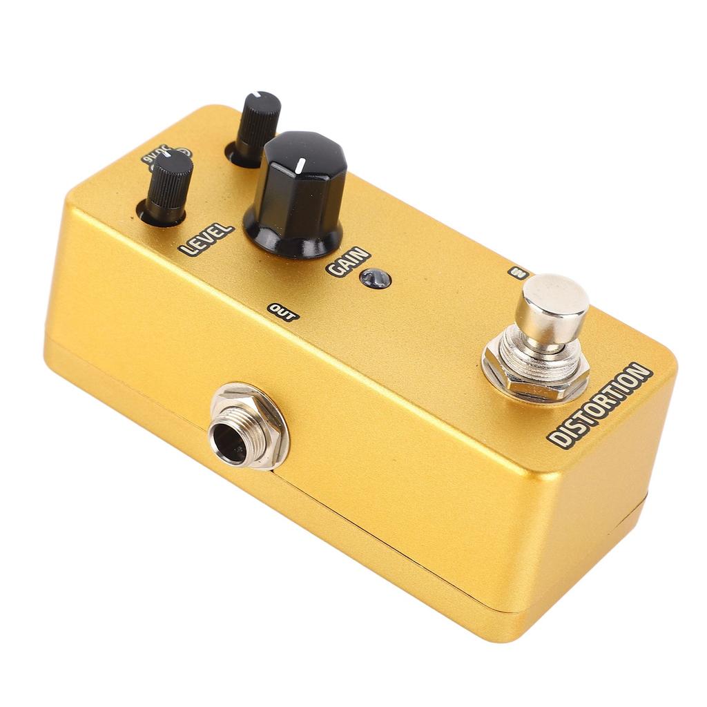 Electric Guitar Effects Pedal Single Block Mini Modulation Amplifier Simulation Pedal Golden Distortion