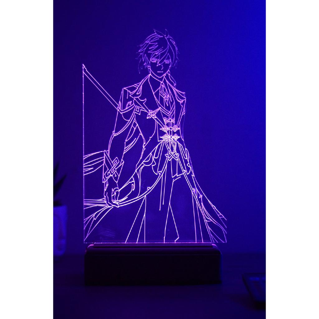 Zhongli Genshin Impact 16-цветный ночник