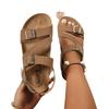 Casual One-shoulder Shoes Women's Button-up Flat Flip-flops